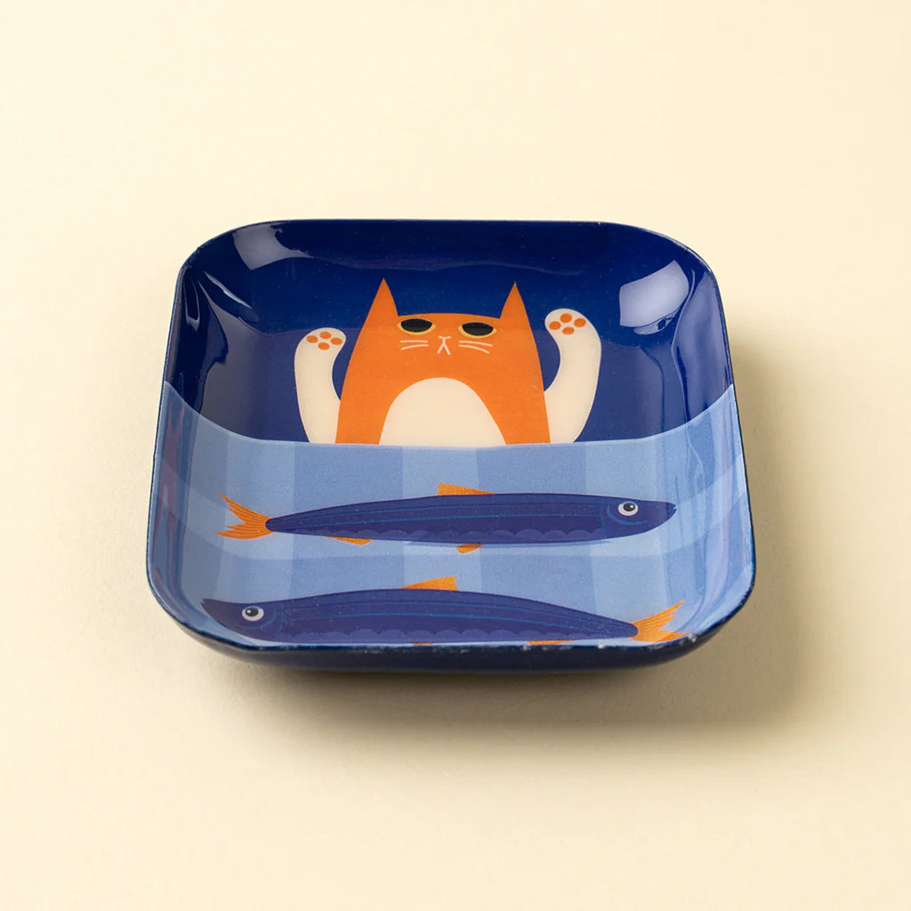 Kitty Catch Decorative Enameled Tray