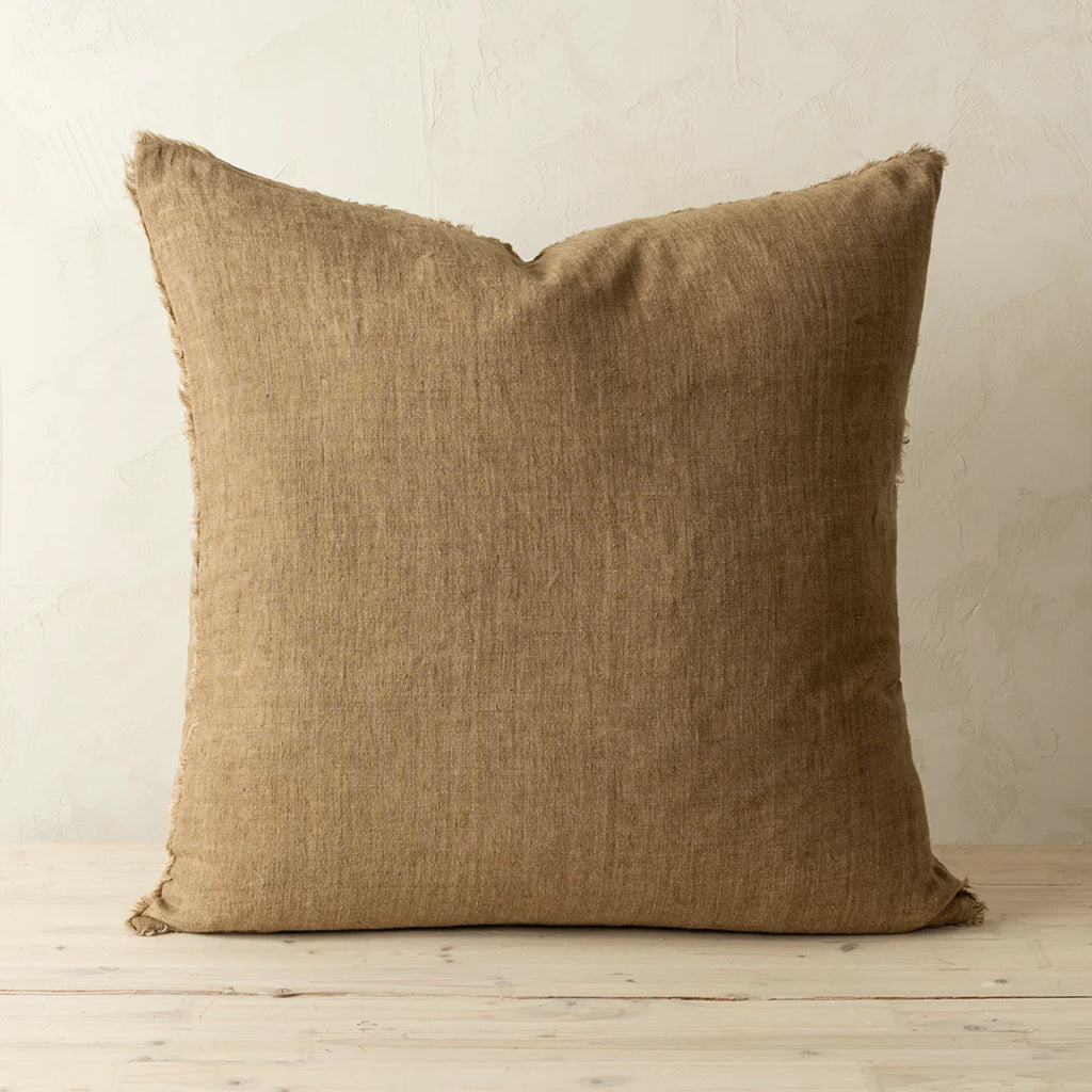 Lina Linen Pillow Hazelnut 20x20"