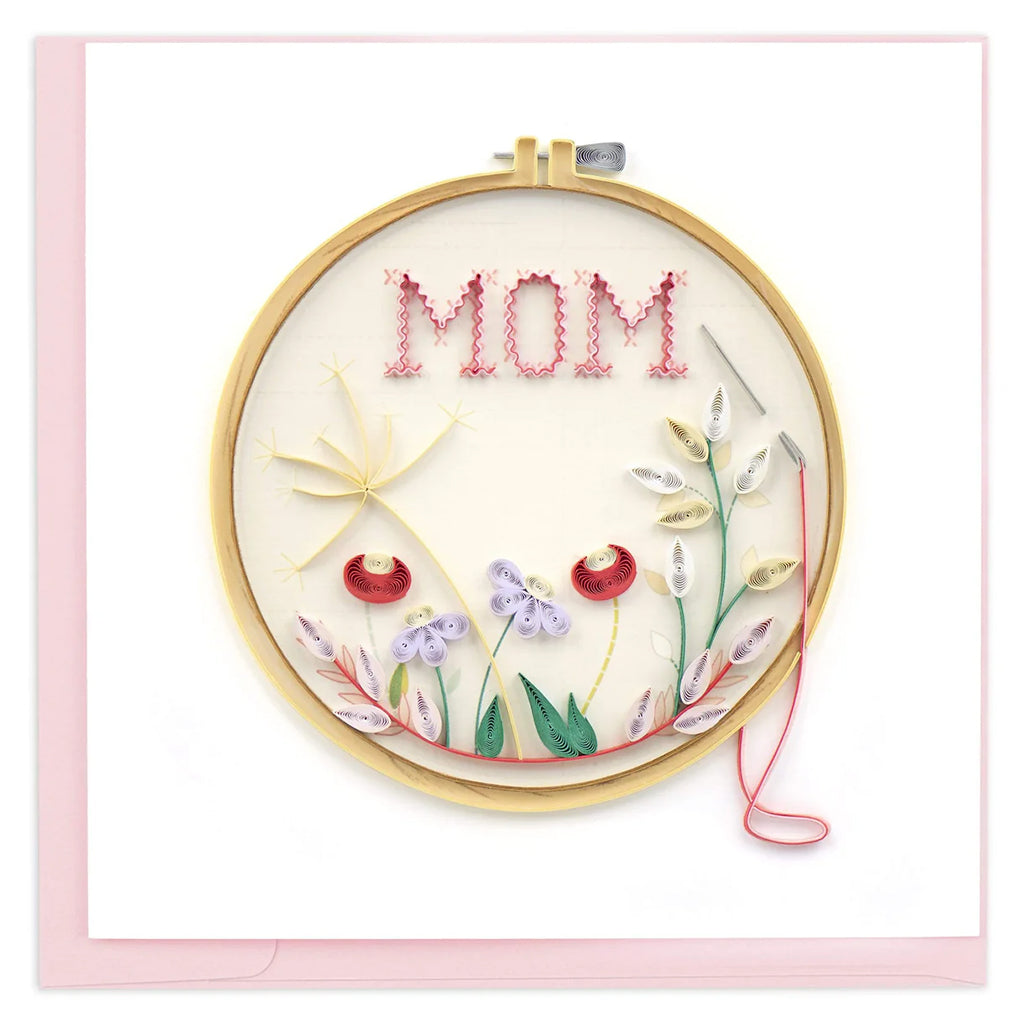 Mom Cross Stitch Quilling Card