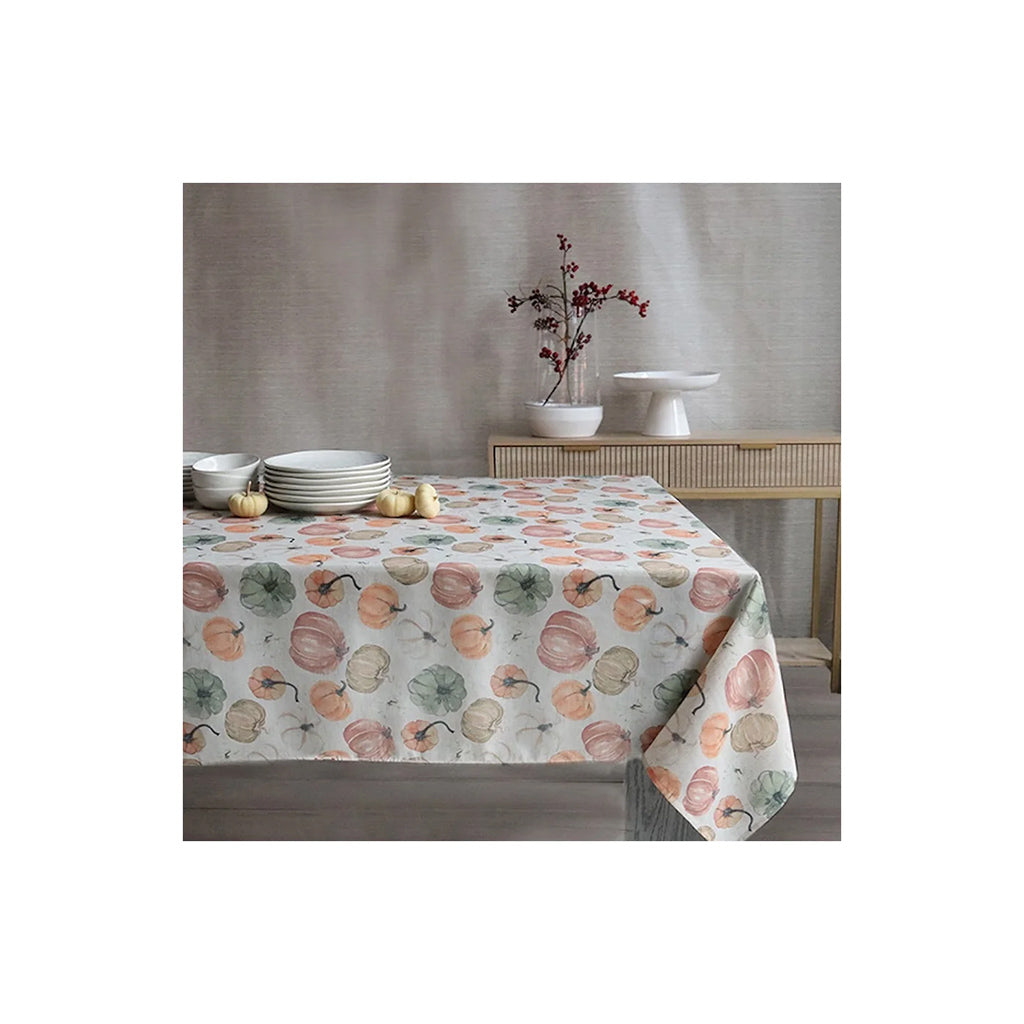 Neutral Pumpkins Tablecloth 60x120"