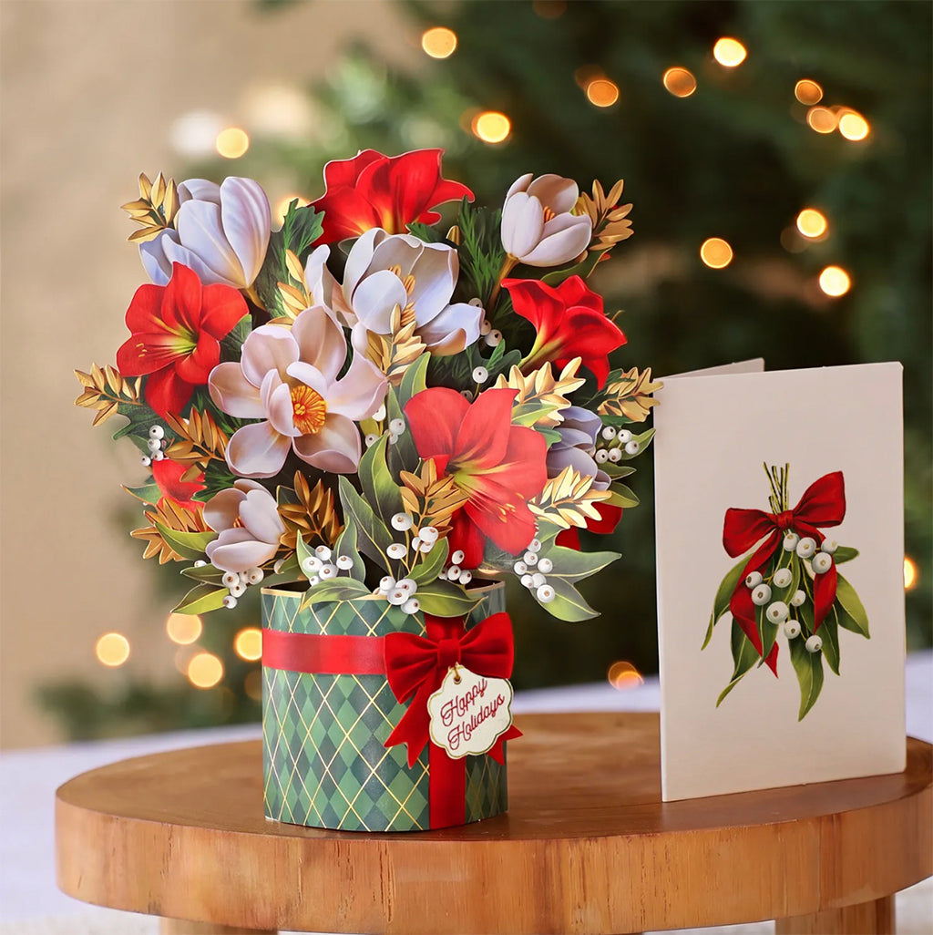 Golden Mistletoe Mini Card