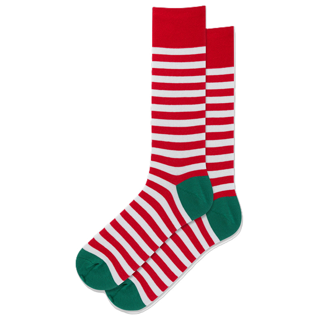 Christmas Stripe Men's Hot Sox