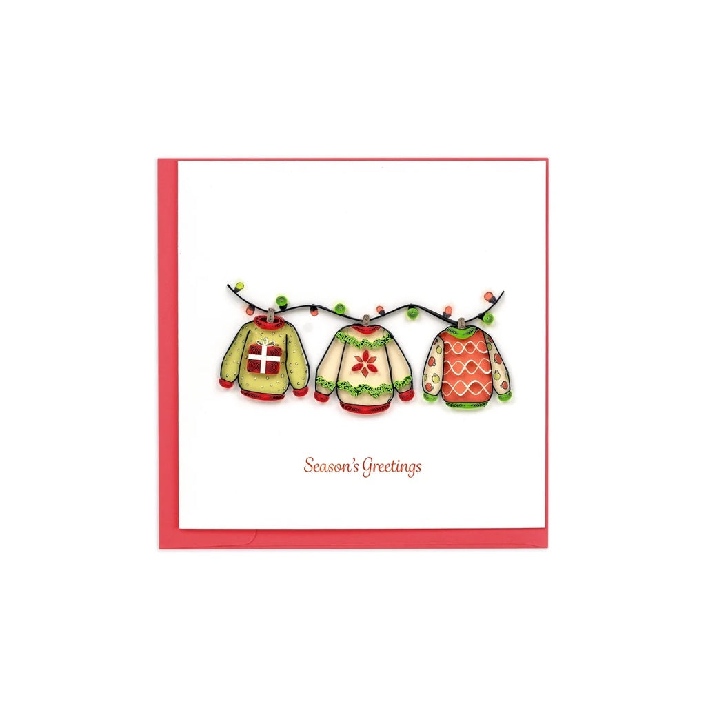 Holiday Sweaters Quilling Card