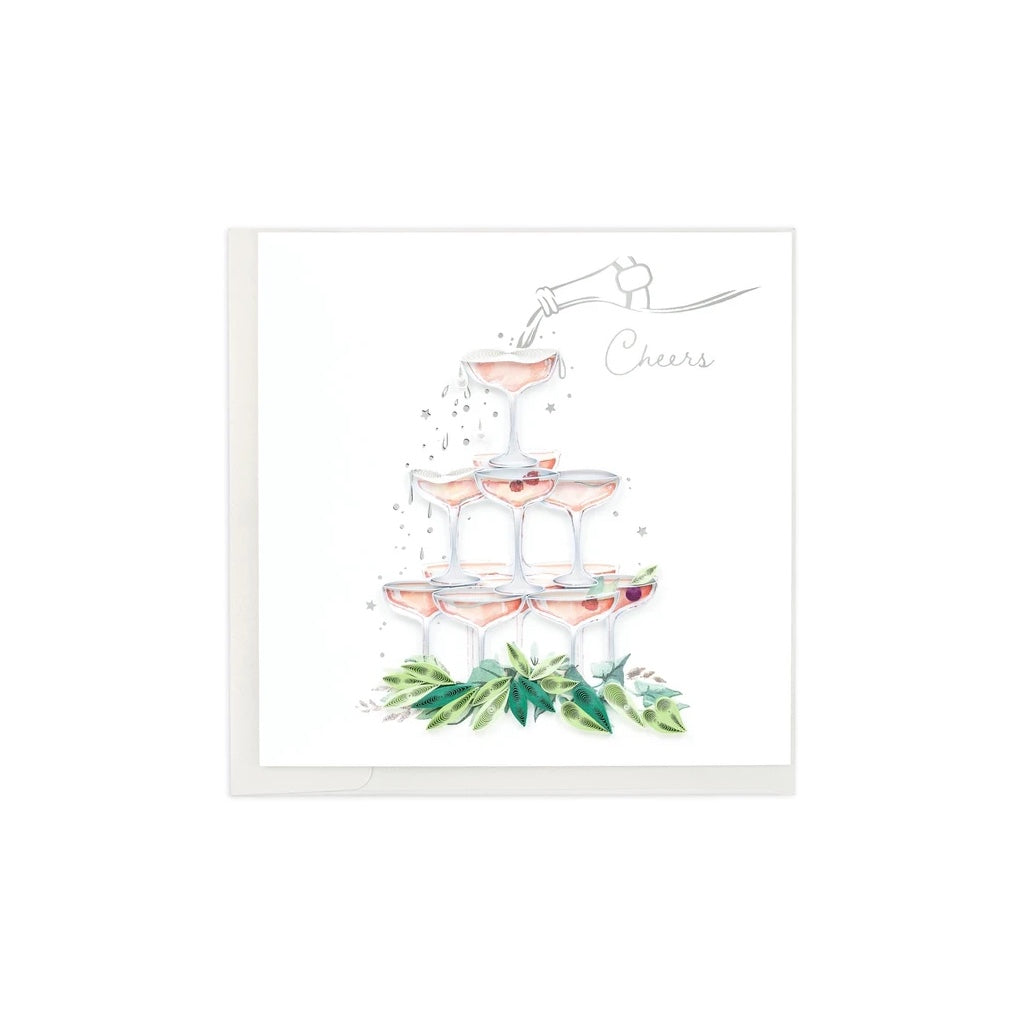 Champagne Tower Quilling Card