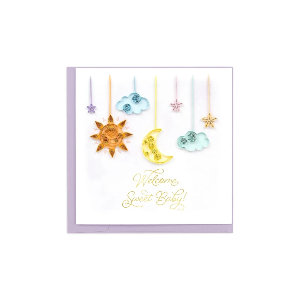 Night Sky Baby Quilling Card