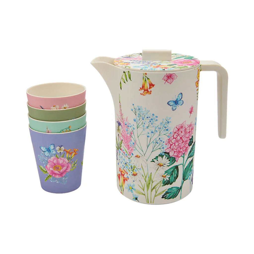 Maxwell &amp; Williams Botanica Meleamine Jug &amp; Tumbler Set of 5