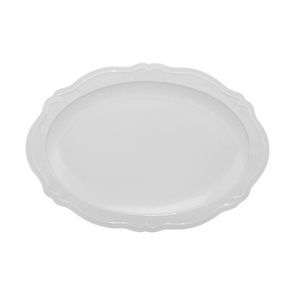 Florence White Oval Platter 35cm