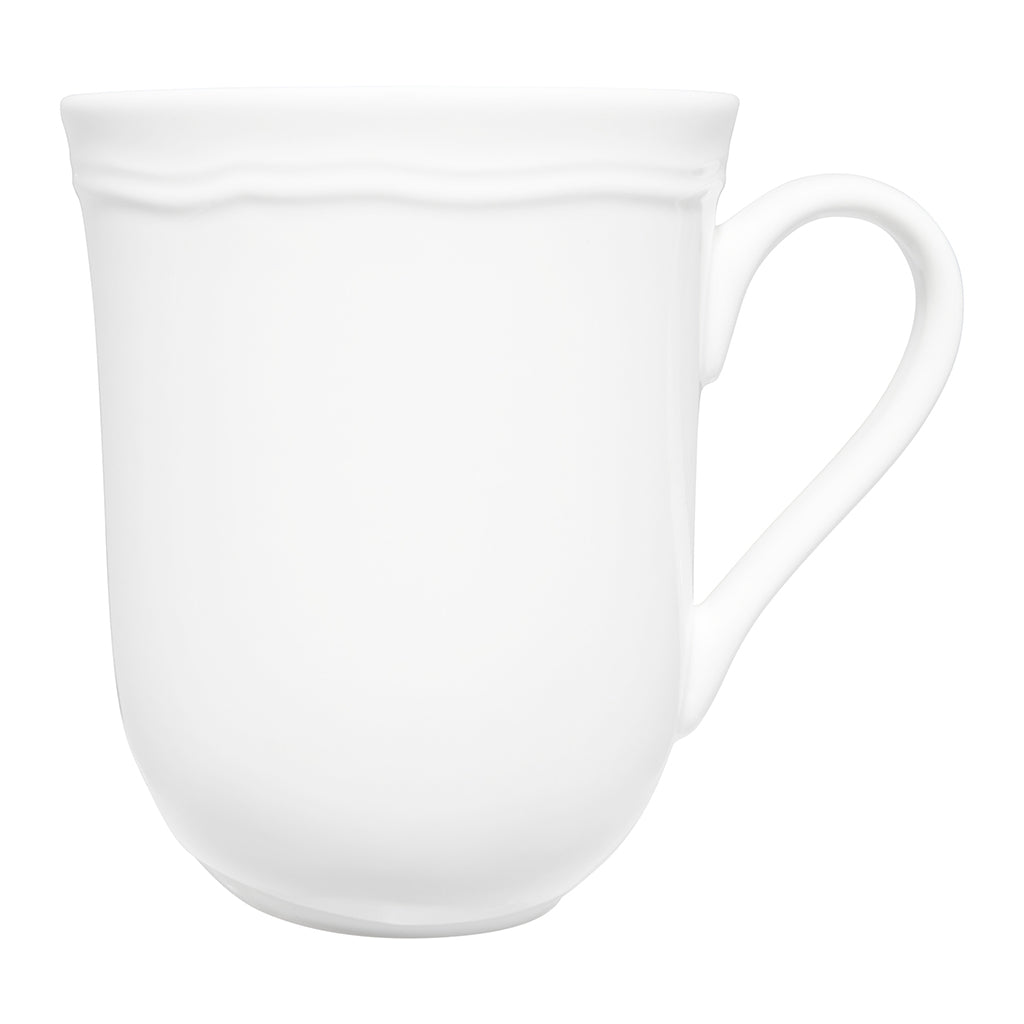 Florence White Embossed Mug