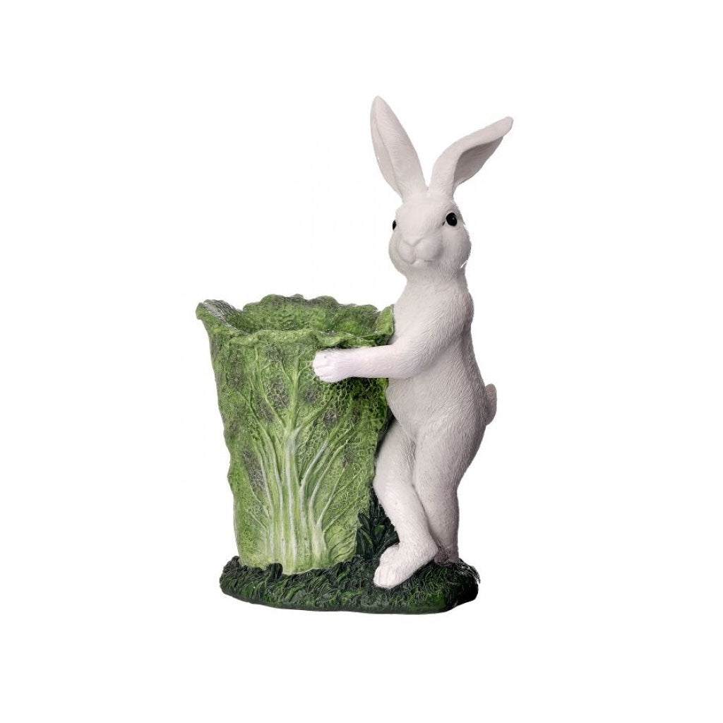 Bunny with Cabbage Pot 12"