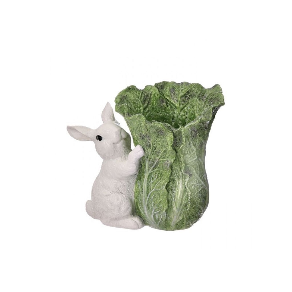 Bunny with Cabbage Pot 7.5"