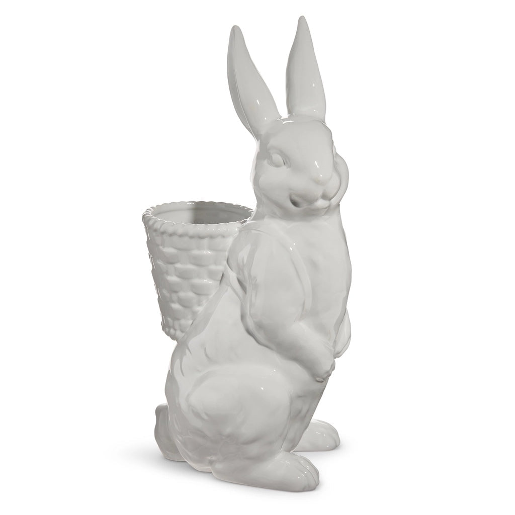 White Rabbit with Basket Backpack 16"