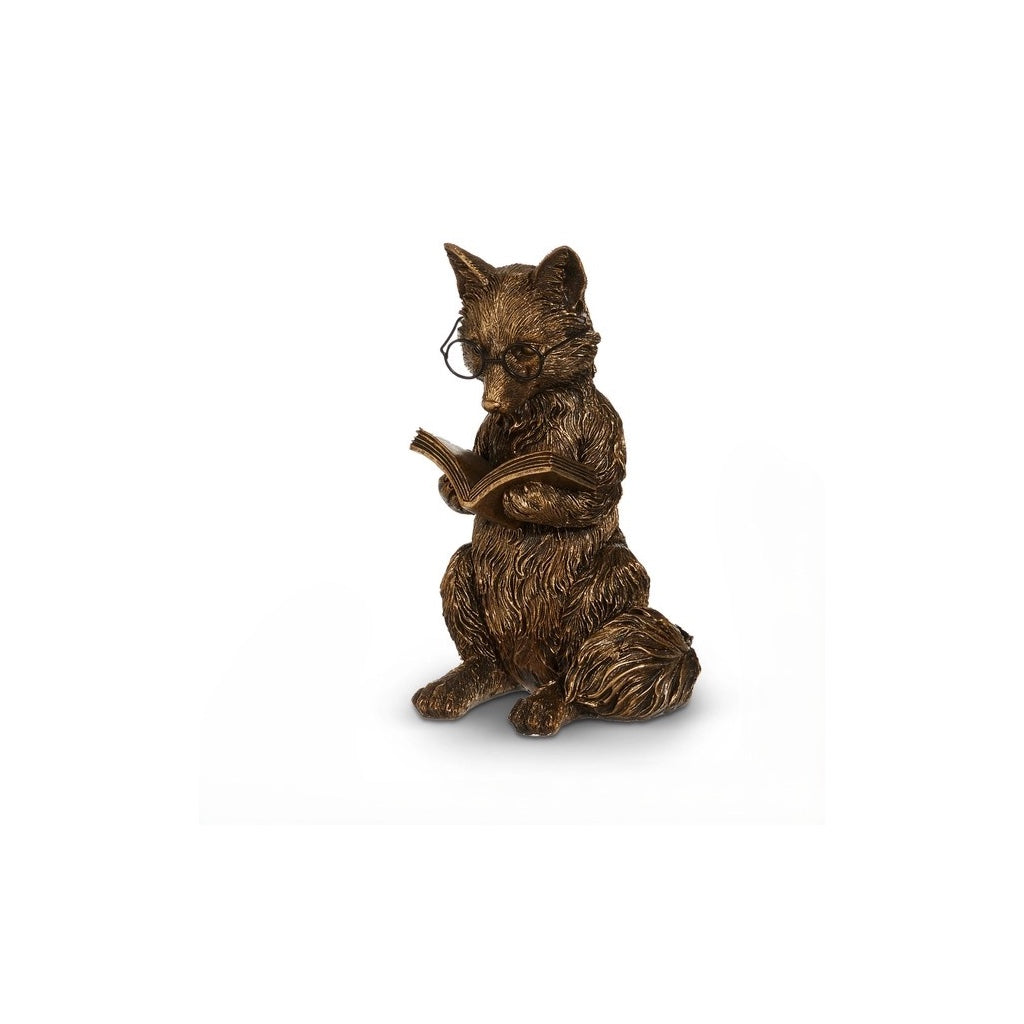 Antique Gold Reading Fox 6.25In