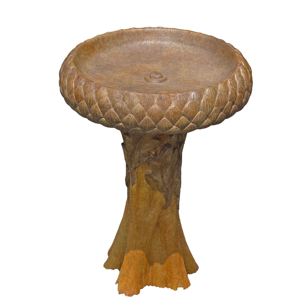 Tall Acorn Birdbath