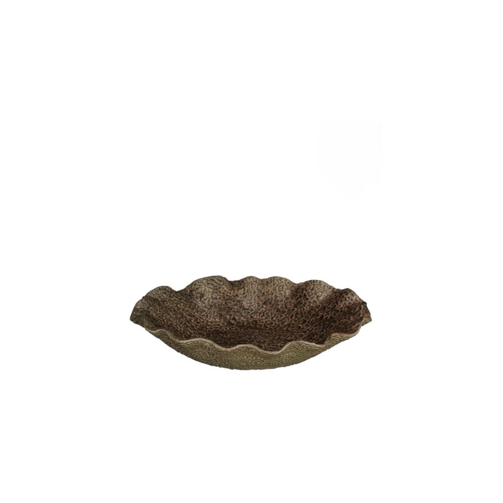 Decorative Shallow Bowl Brown
