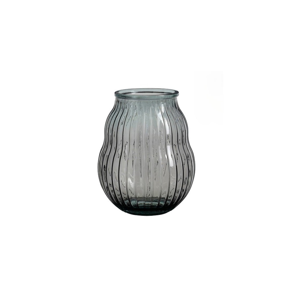 Sandy Recycled Glass Vase Anthracite