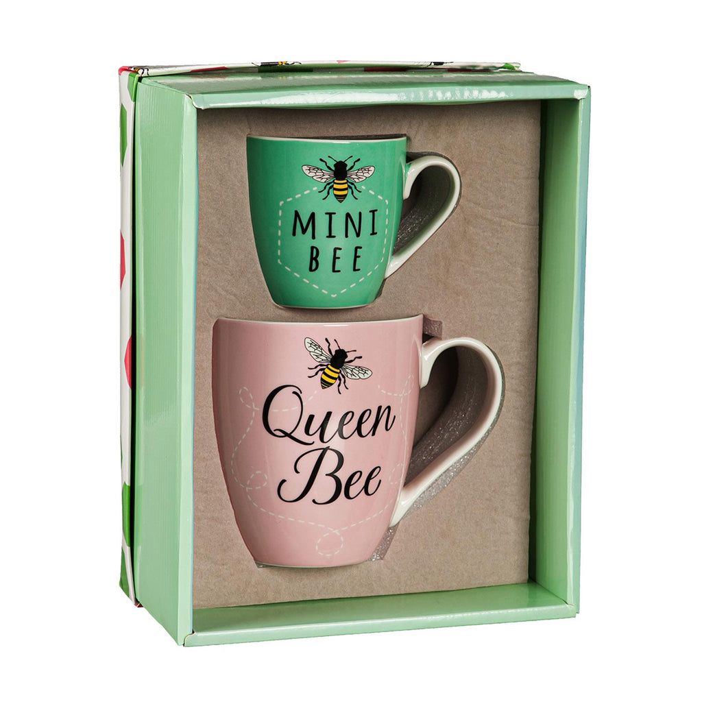 Mommy and Me Queen Bee Mini Bee Ceramic Mug Set