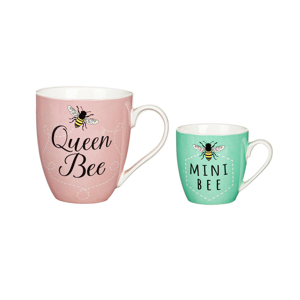 Mommy and Me Queen Bee Mini Bee Ceramic Mug Set