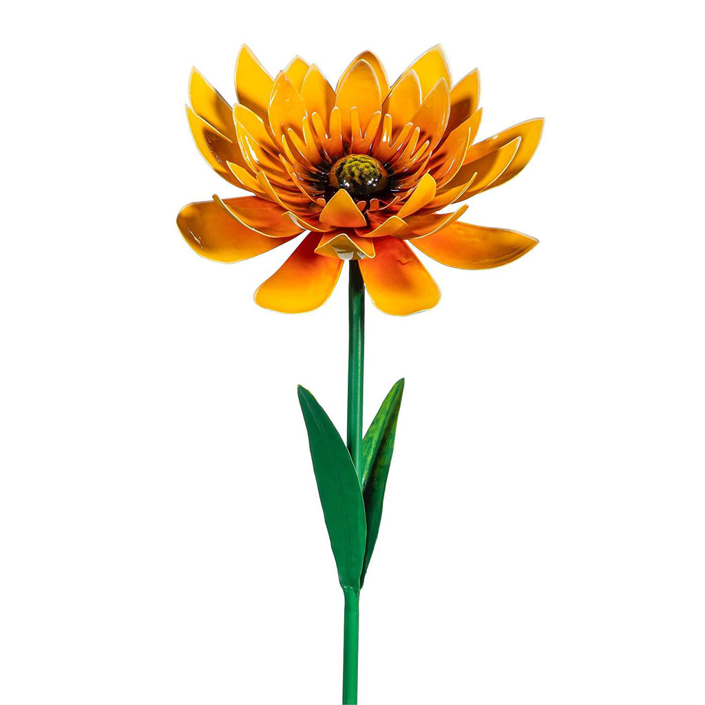 Metal Layered Flower Garden Stake 40"