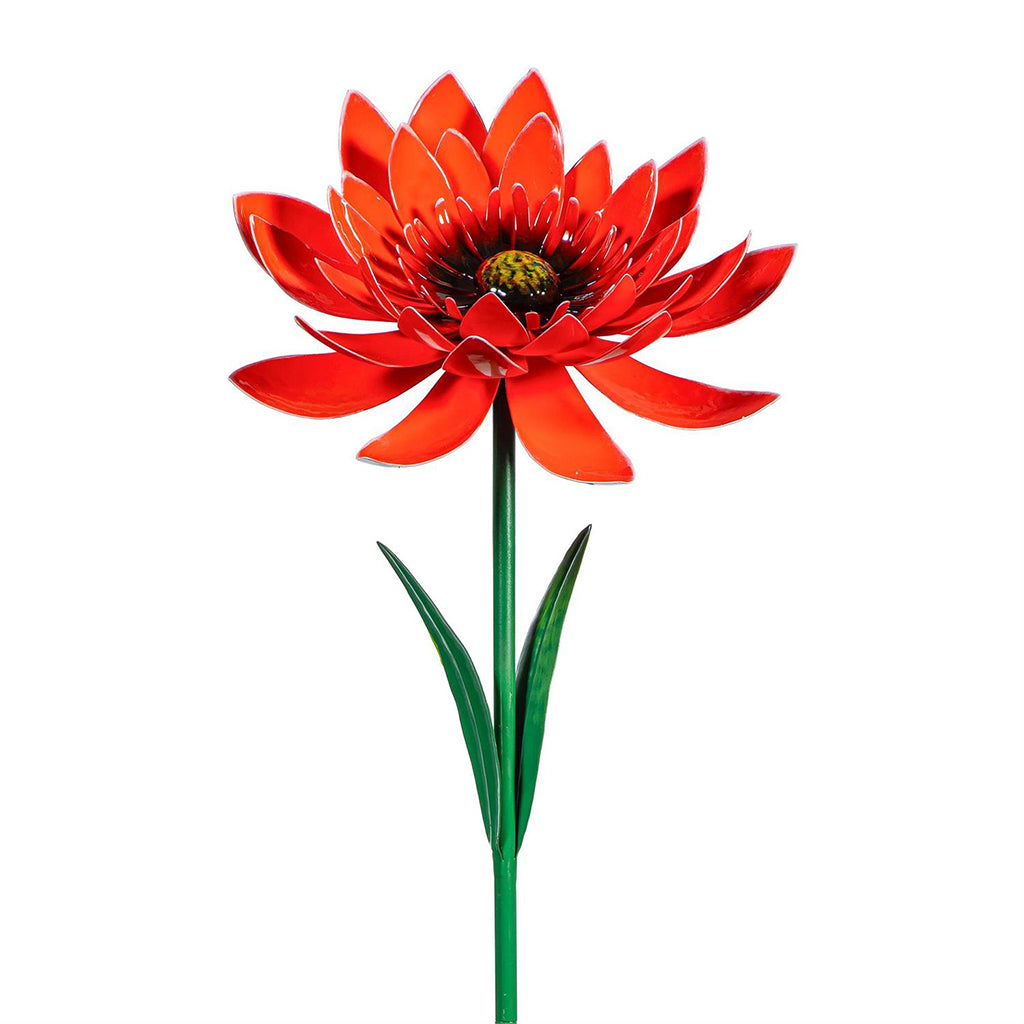 Metal Layered Flower Garden Stake 40"