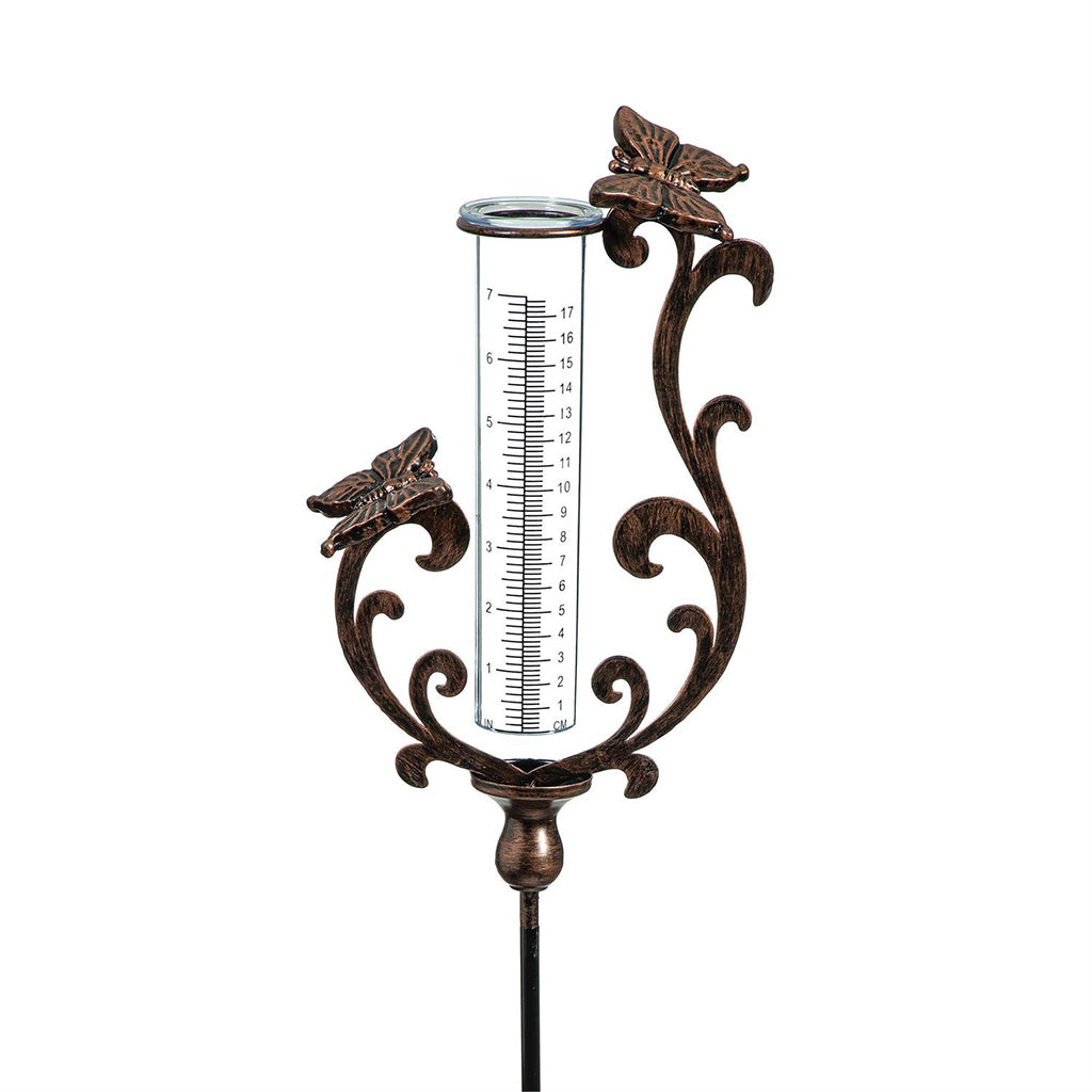 Rain Gauge Stake 36" Butterfly