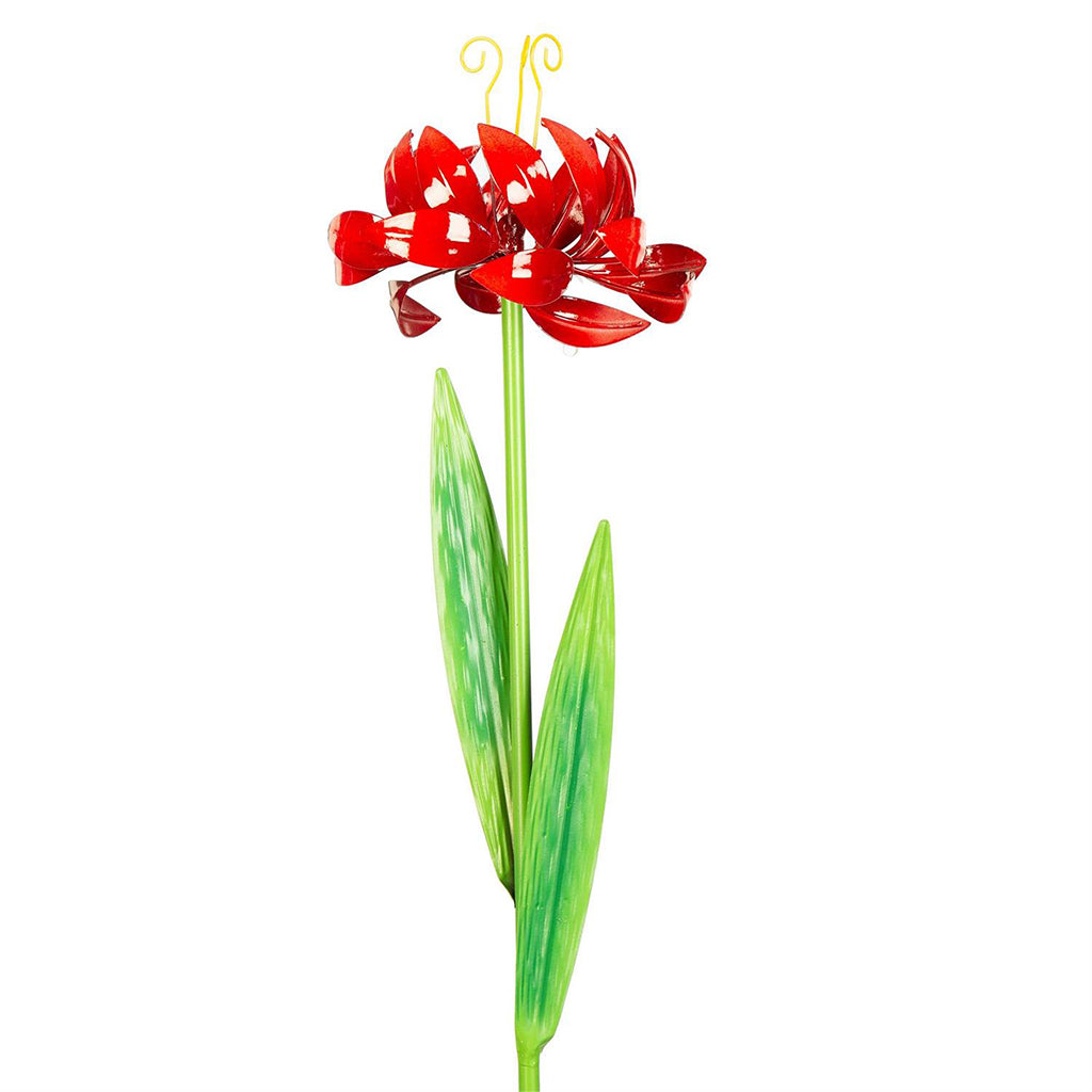 Metal Spinning Flower Stake 37"