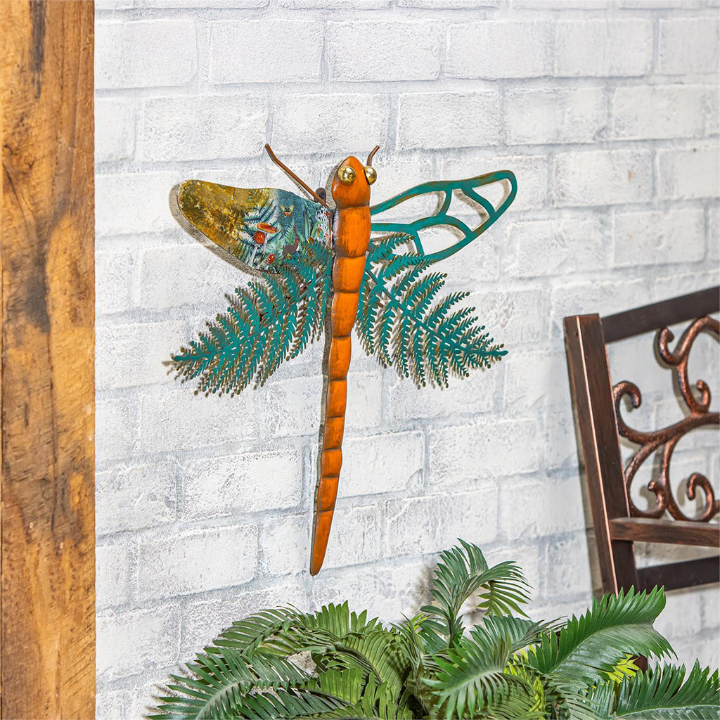 Outdoor Metal Dragonfly Wall Art