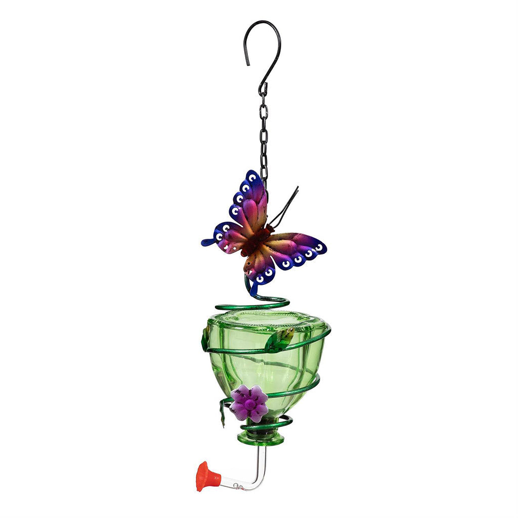 Glass Hummingbird Feeder