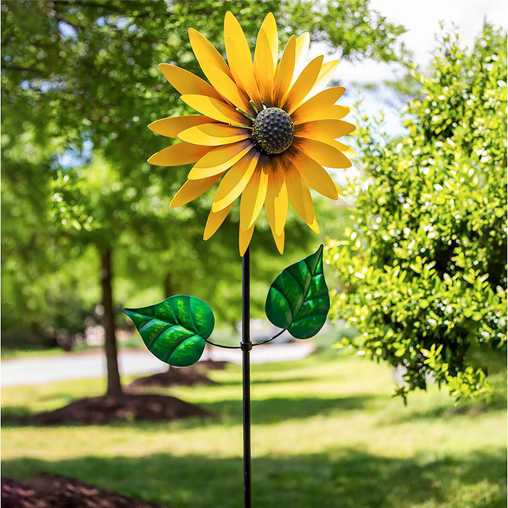 Sunflower Statement Wind Spinner 75"H