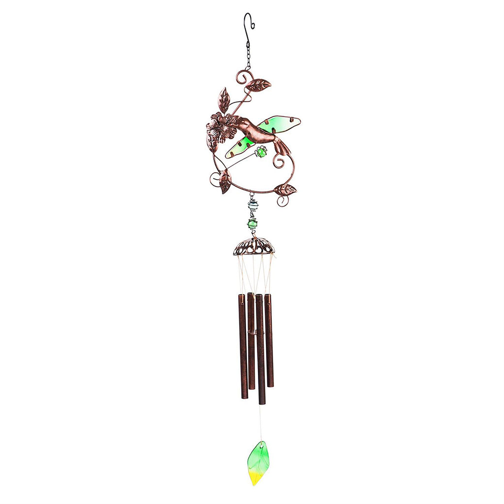 Garden Flutter Windchime Hummingbird Green