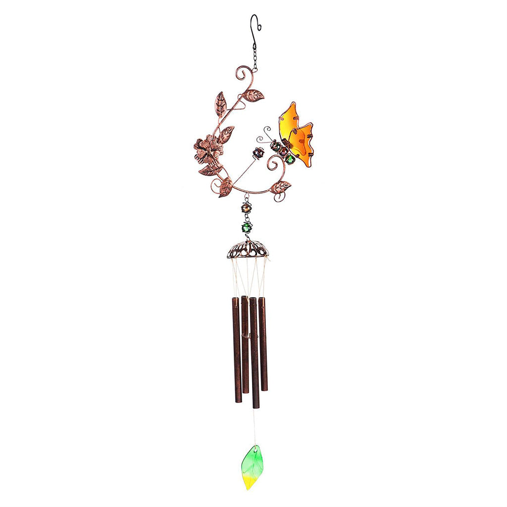 Garden Flutter Windchime Butterfly Orange
