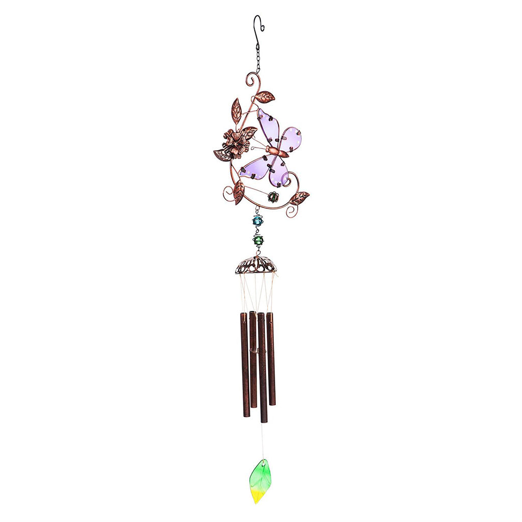 Garden Flutter Windchime Butterfly Purple