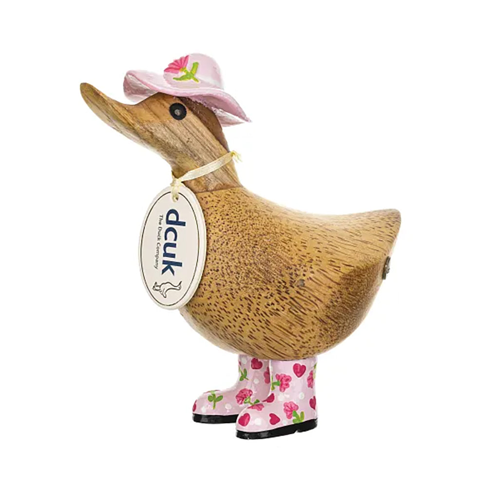 DCUK Floral Hat & Boots Ducky 9" Pink