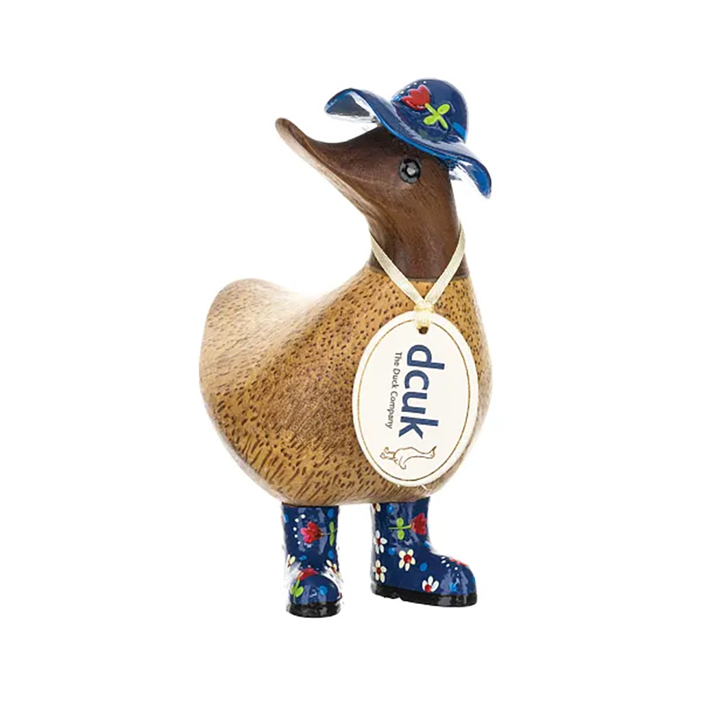 DCUK Floral Hat & Boots Ducky 9" Blue