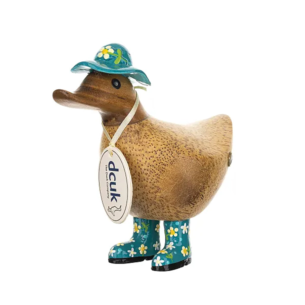 DCUK Floral Hat & Boots Ducky 9" Teal