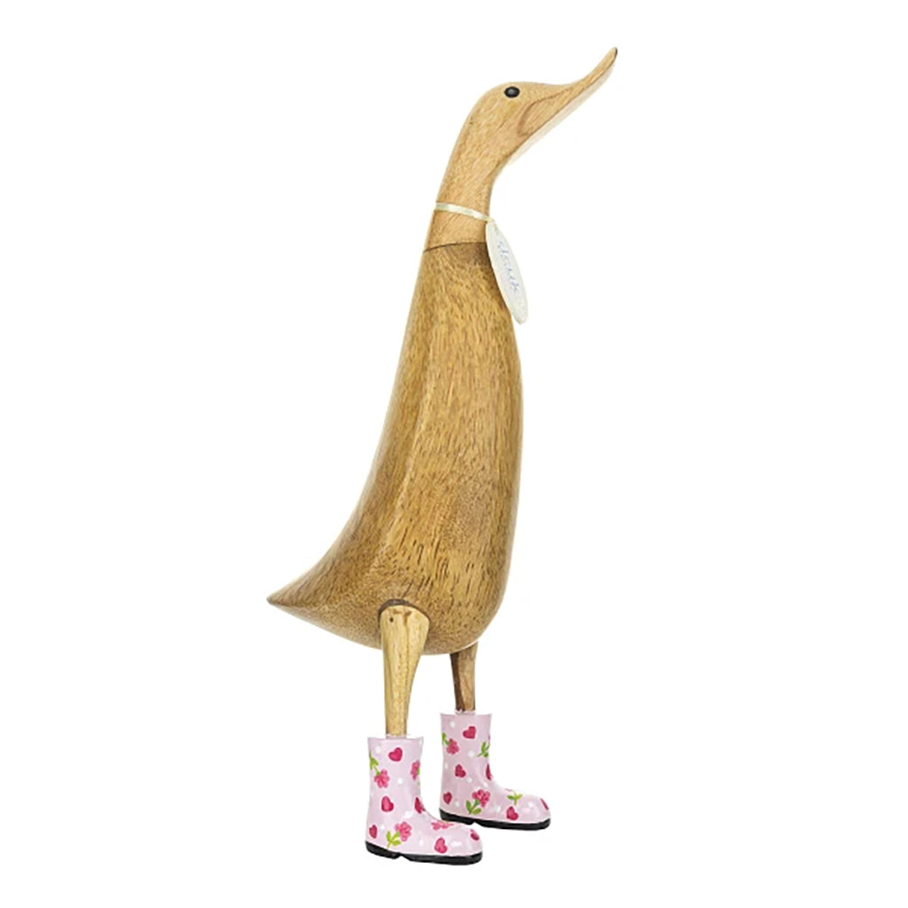 DCUK Floral Boots Ducklets 14" Pink