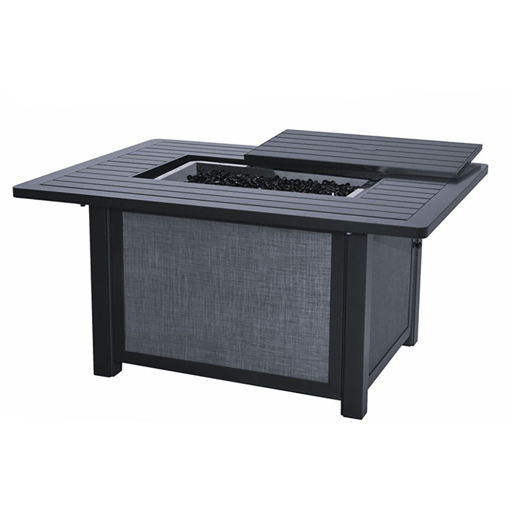 Inverness 37 X 49In Rect. Sling Side Fire Pit Table Raven