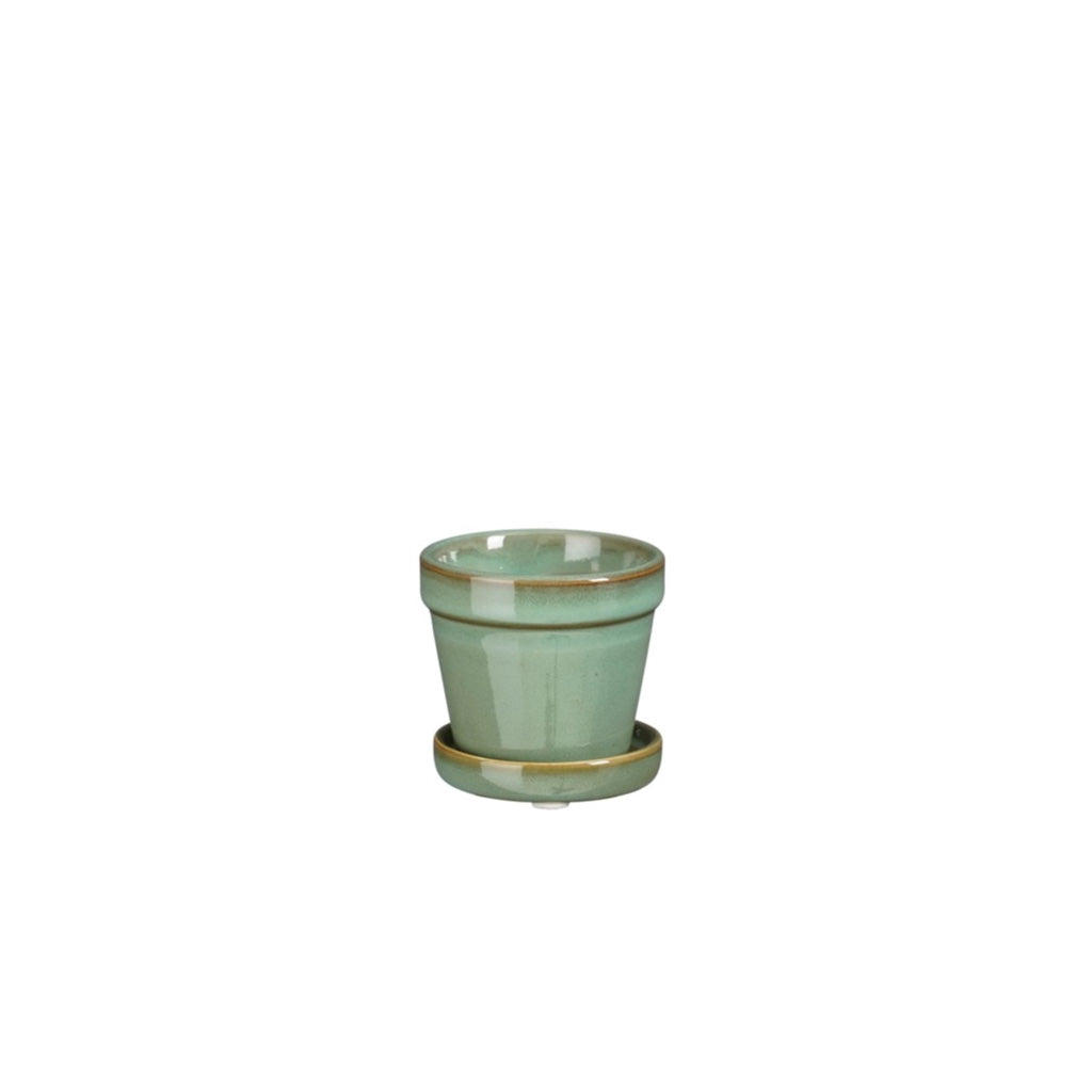 Clint Pot with Saucer Mint Green