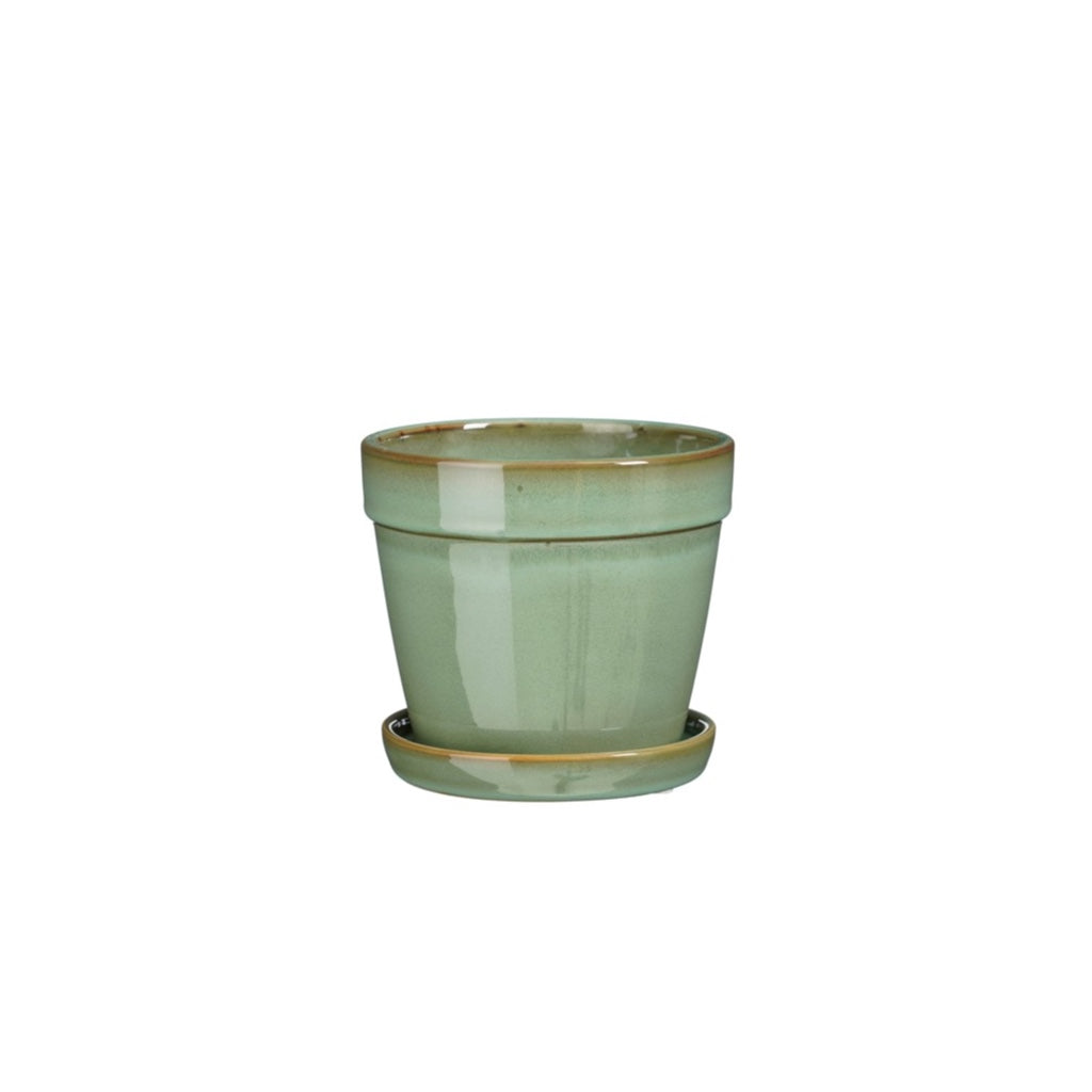 Clint Pot with Saucer Mint Green