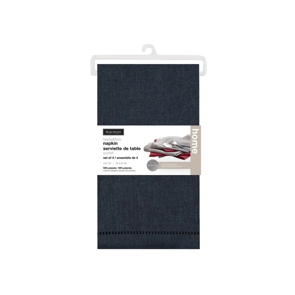 Hemstitch Napkin set of 4 Navy