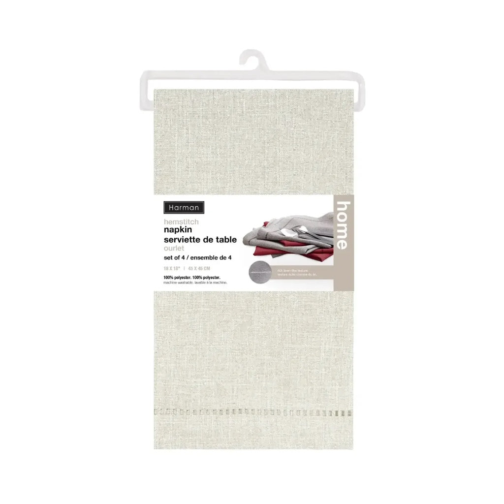Hemstitch Napkin set of 4 Linen