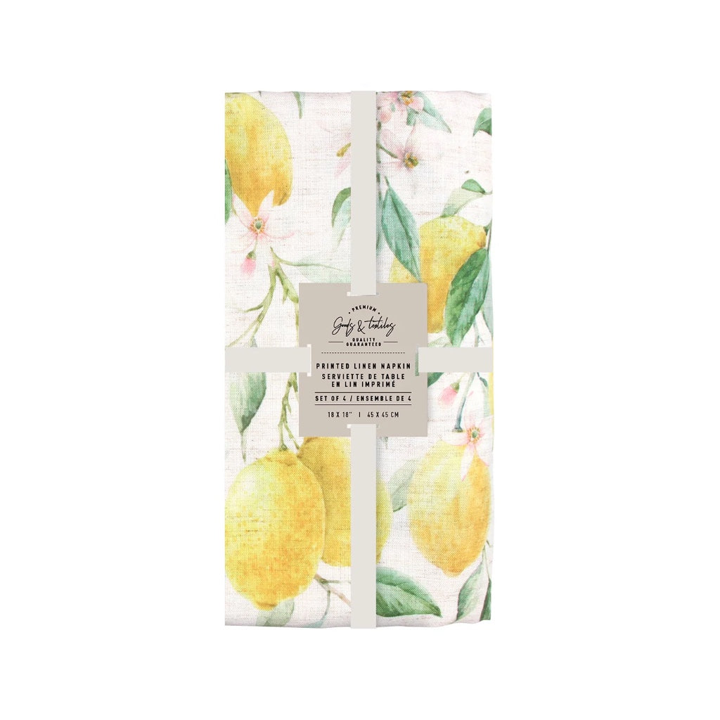 Fresh Lemon Napkin set of 4
