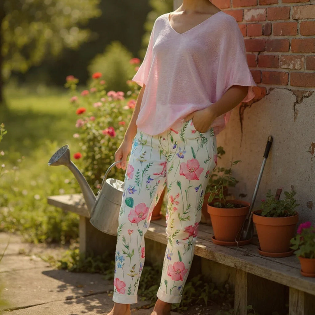 Short Sleeve Vneck Top Pink