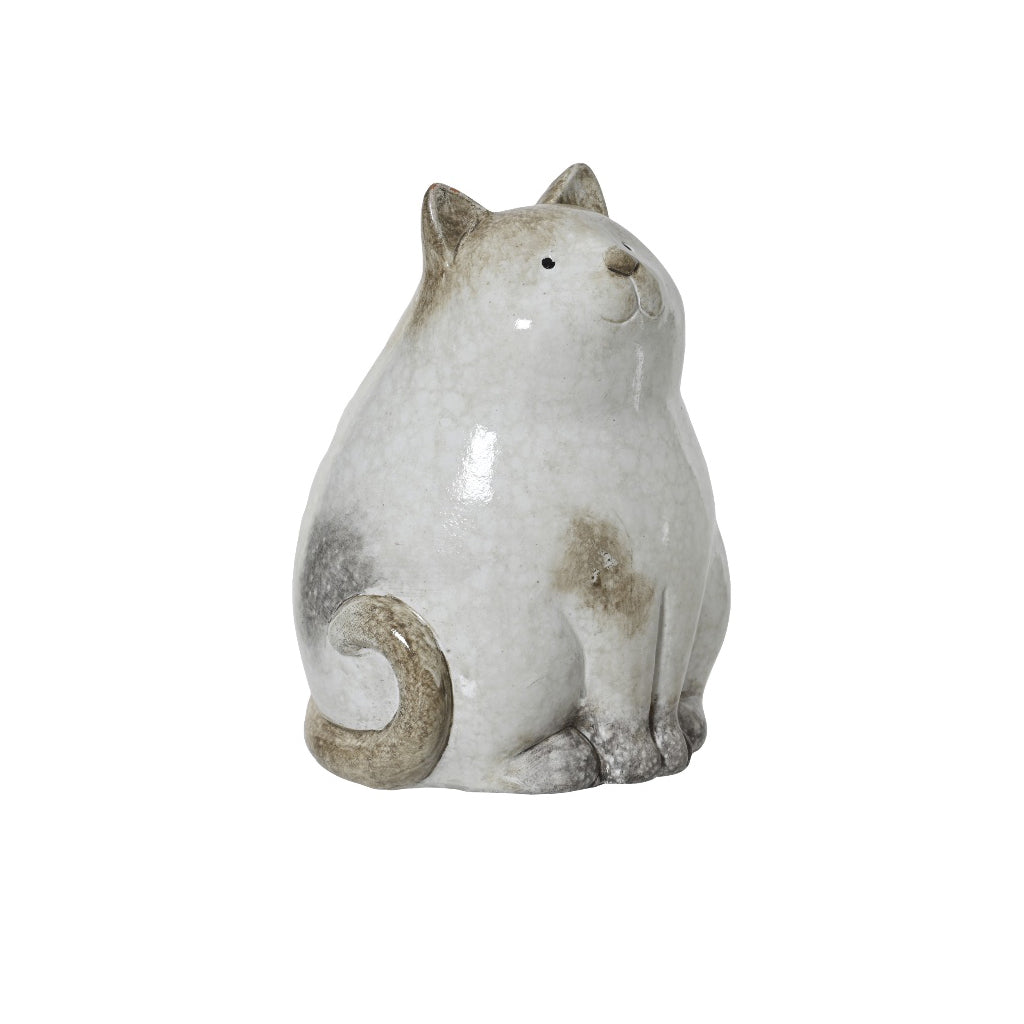 Terracotta Cat 14Cm Brown