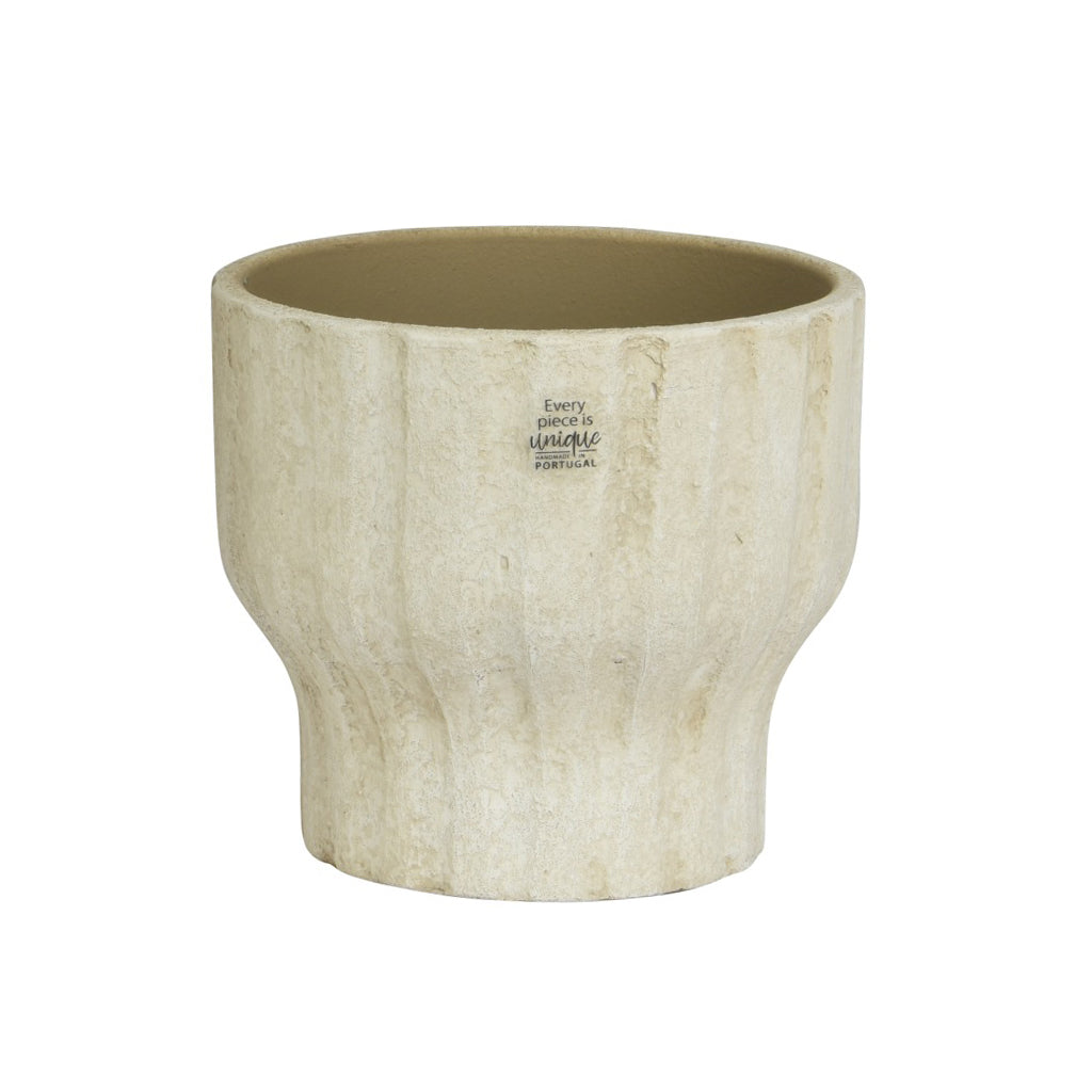 Textured Ceramic Planter Ivory