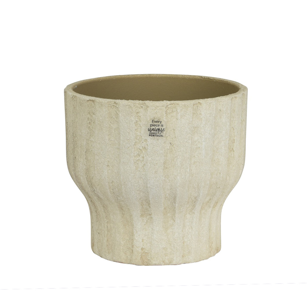 Textured Ceramic Planter Ivory