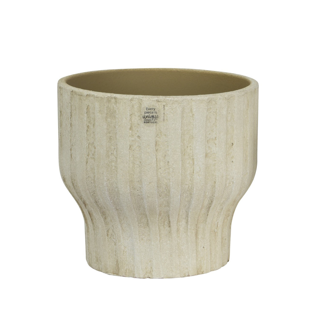 Textured Ceramic Planter Ivory