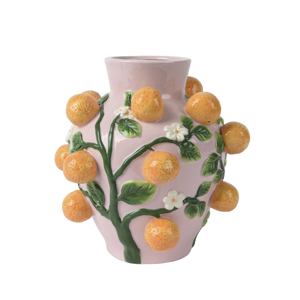 Ceramic Orange Blossom Vase