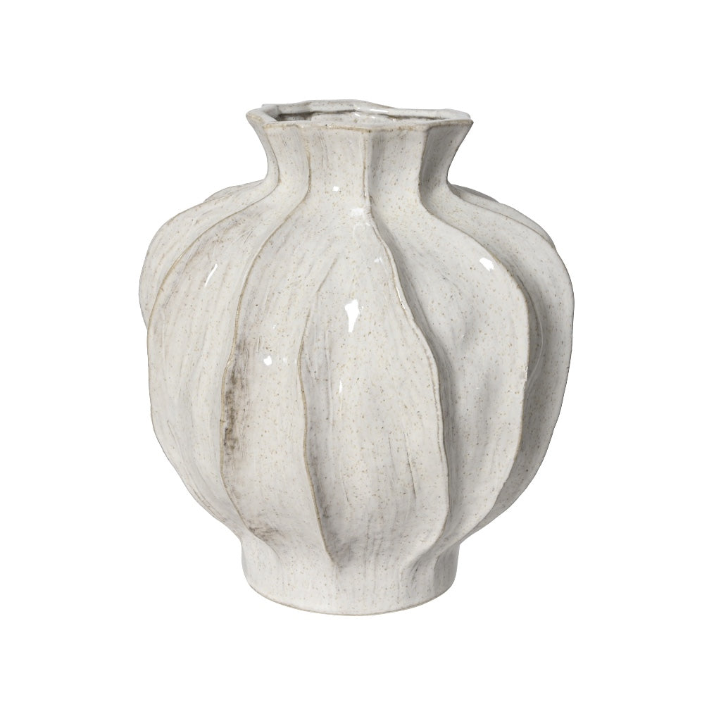 Sculpted Rounded Wave Vase