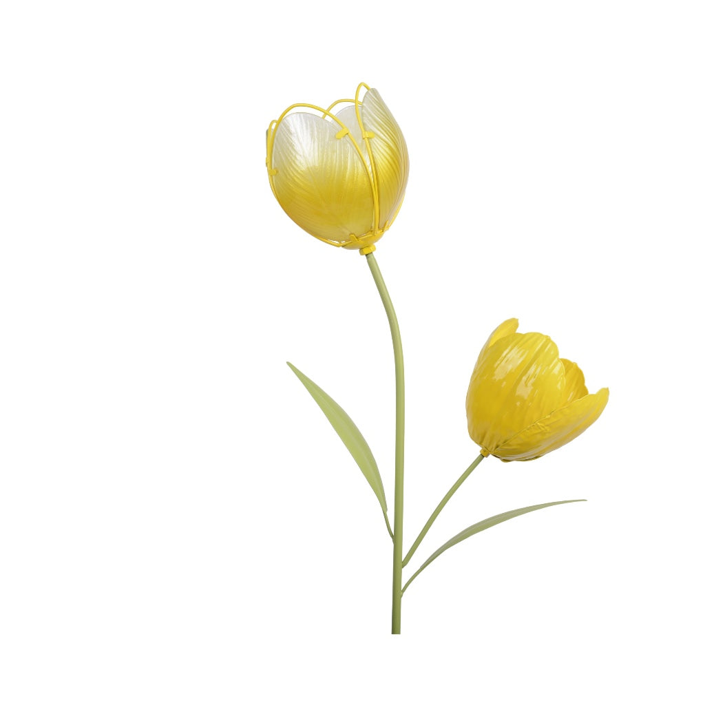 Glass Tulip Garden Stake 37"
