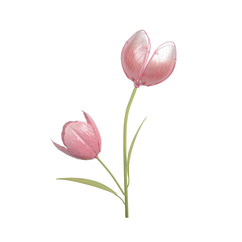 Glass Tulip Garden Stake 37"